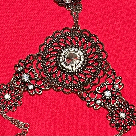 Vintage VCLM Chain Ring Bracelet Mandala - Picture 4 of 15